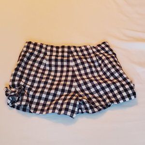 Jcrew girls size 6 black and white Gingham shorts
